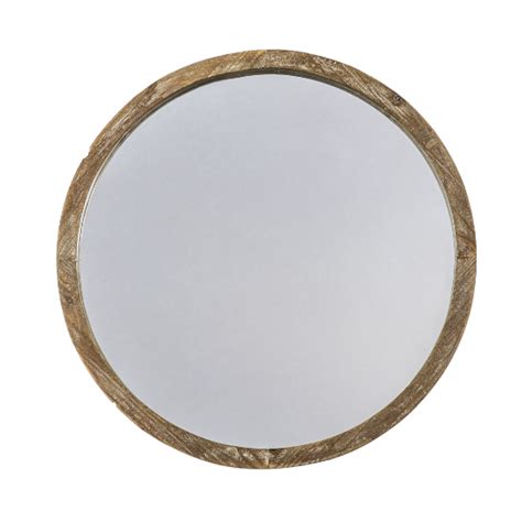 Horsens Small Round Wall Mirror In Natural - Home-Furniture-Plus.com