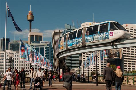 Sydney Monorail over Pyrmont Bridge - Ed O'Keeffe Photography