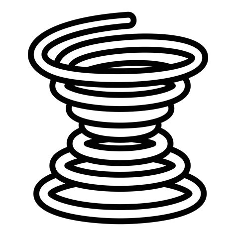 Metal coil icon, outline style 14256199 Vector Art at Vecteezy