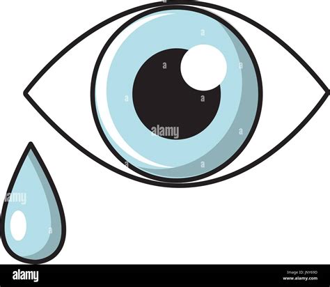 Crying eye icon, cartoon style Stock Vector Art & Illustration, Vector ...