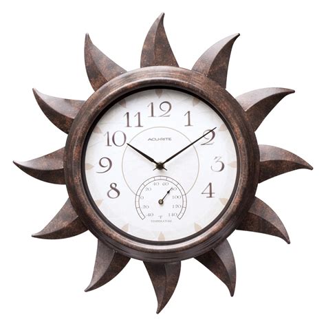 AcuRite Indoor/Outdoor Bronze Sun Clock at Lowes.com