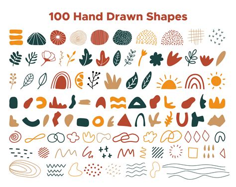 Hand drawn shapes collection 1211944 Vector Art at Vecteezy