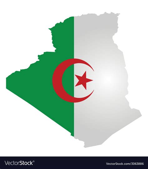 Algeria flag Royalty Free Vector Image - VectorStock