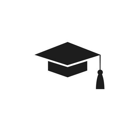 Graduation cap silhouette icon vector 10073969 Vector Art at Vecteezy