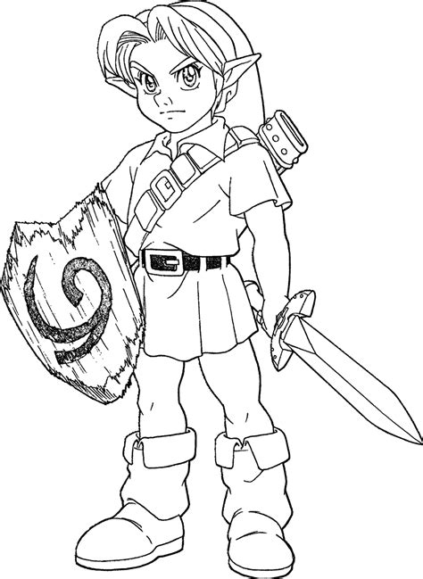 Young Link (Ocarina of Time) Lineart by Skylight1989 on DeviantArt