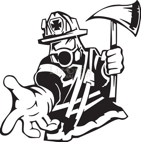 Firefighter Text Sticker Line art Silhouette - fireman png download ...