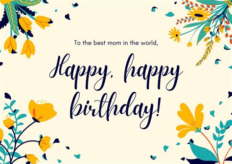 Mom Birthday Card Template – CC Alcala Norte