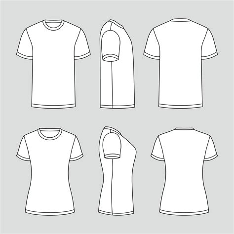 Outline White T-shirt Template 21246434 Vector Art at Vecteezy