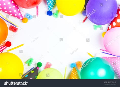 Concept Birthday Party On White Background Stock Photo 677776048 ...