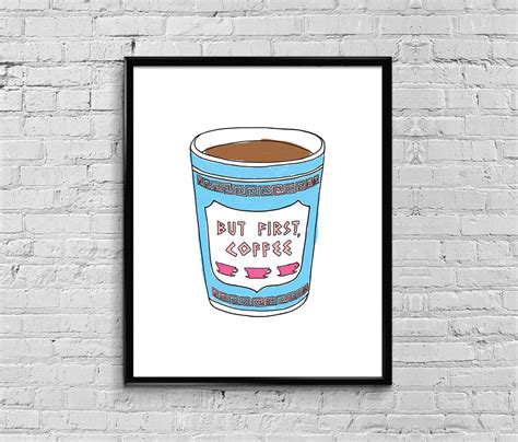 Coffee Print Kitchen Wall Art NYC Anthora Coffee Cup NYC | Etsy