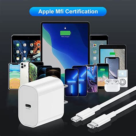 Apple iPhone 14 Series Fast Charger, 20W PD USB C Adapter with 6FT ...