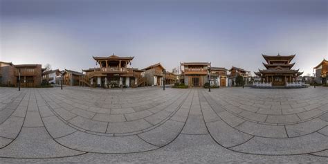 Historic City Center in China: Classic Architecture and Cobblestone ...