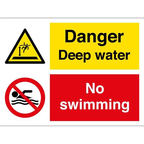 Danger Deep Water No Swimming Signs - from Key Signs UK