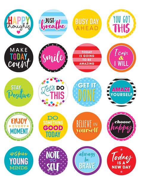 Colorful Words to Inspire Planner Stickers - TCR3585 | Teacher Created ...