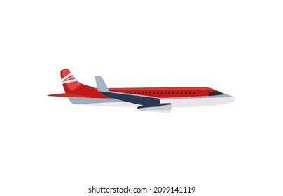 Red Airplane Cartoon Mode Flight Stock Vector (Royalty Free) 2215063681 ...