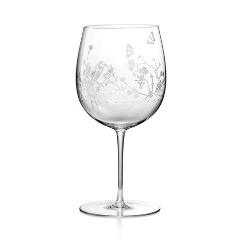 Tiffany Jardin Red Wine Glass in Hand-etched Glass | Tiffany & Co.