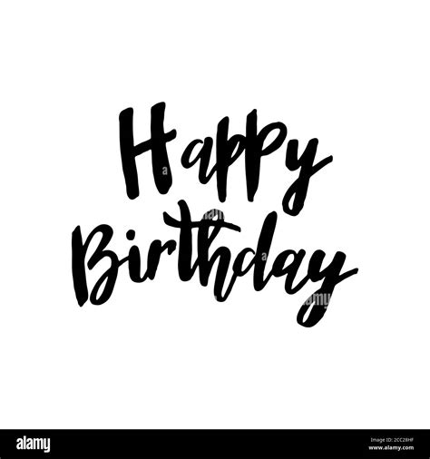 Happy Birthday. Vector inscription isolated on white background ...