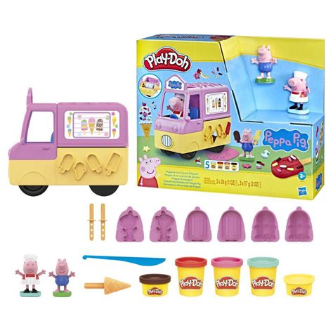 Play-Doh Peppa's Ice Cream Playset with Ice Cream Truck, Peppa and ...