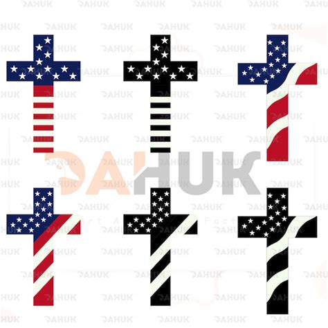 American Flag Cross Svg Cross Svg Silhouette Clipart - Etsy