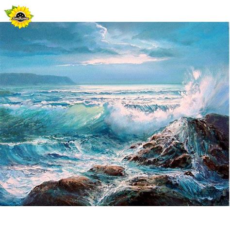 Beach Waves Painting at PaintingValley.com | Explore collection of ...