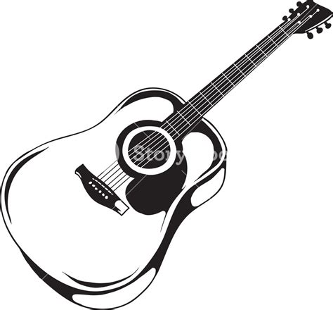 Vector Acoustic Guitar Royalty-Free Stock Image - Storyblocks