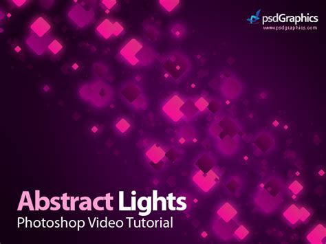 Photoshop video tutorial - abstract lights background | PSDgraphics