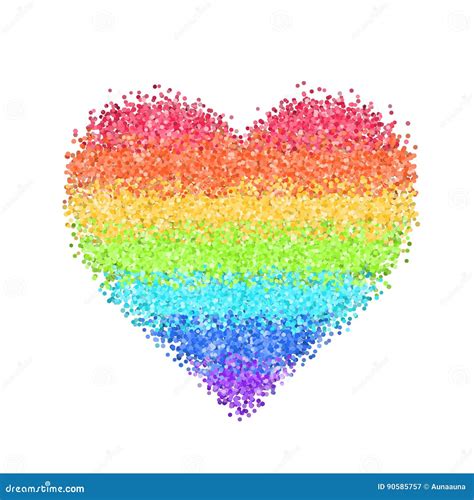 Heart Of Rainbow Drops Vector Illustration | CartoonDealer.com #59694862