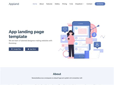 Appland - Free Bootstrap App landing page template | BootstrapMade