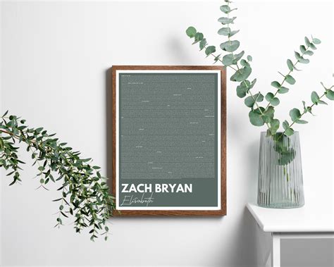 Zach Bryan Elisabeth Album Full Album Lyrics Poster Instant Download ...