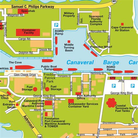 Map Port Canaveral FL, Florida, USA. Maps and directions at hot-map.