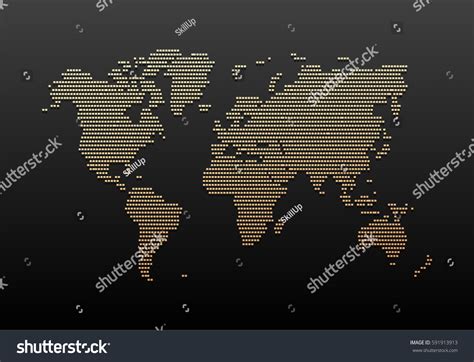 Black Gold World Map Design Vintage Stock Vector (Royalty Free ...