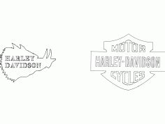 Harley Davidson Logo DXF 9 files Free Download | Vectors File