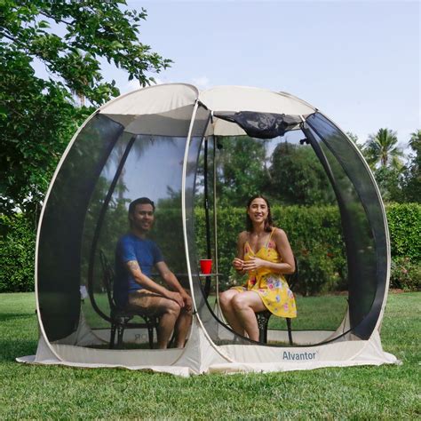 10'x10' Gazebo Pop Up with Mosquito Netting Portable Beige - Walmart.com