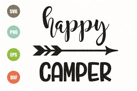 Happy Camper SVG File Graphic by logotrain034 - Creative Fabrica