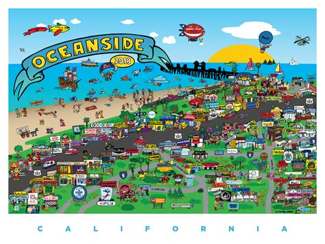 Oceanside Maps – An illustrated map capturing the essence of Oceanside