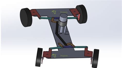 Four Wheel Steering Mechanism Project