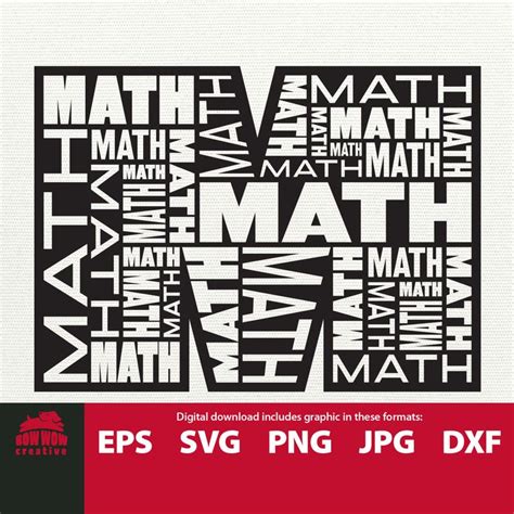 Math Word Art Math Word Cloud Teacher Svg Math Svg Gift for - Etsy ...