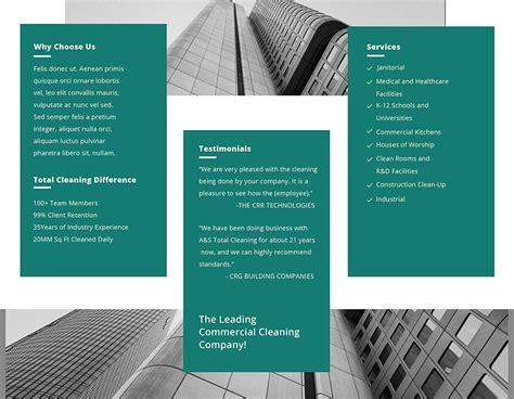 Cleaning Service Brochure Template in InDesign, Illustrator, Publisher ...