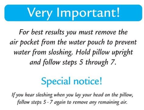 Filling Instructions | Chiroflow Professional Premium Waterbase Pillow