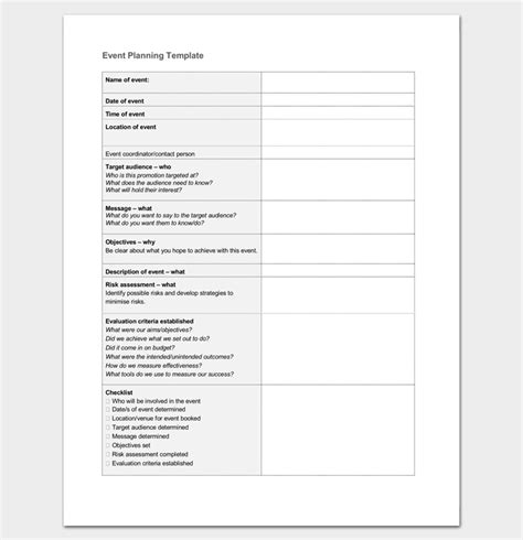 Event Outline Template - 9+ Samples & Examples for PDF Format