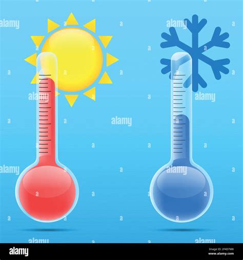 Vector drawing thermometers. Measuring instruments for air temperature ...