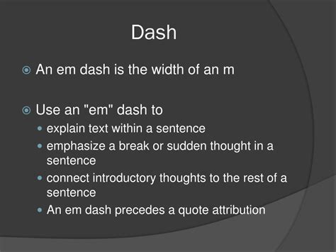 PPT - Dash versus hyphen PowerPoint Presentation, free download - ID ...