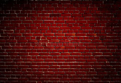 Dark Red Brick Wall Background Stock Image - Image of broken ...