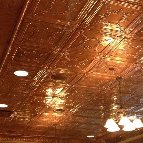 Copper tiles, Ceiling art, Ceiling design