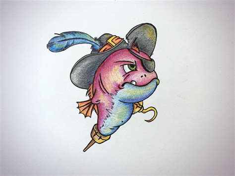 Pirate Fish (hand drawn) by Arthur Lipsky on Dribbble