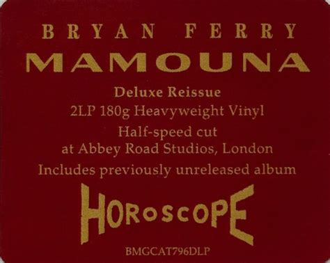 Bryan Ferry - Mamouna (Limited Edition) - Vinyl Pussycat Records