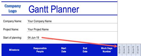 Gantt Chart Milestones » ExcelTemplate.net