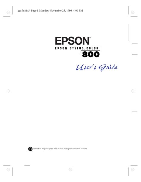 Epson Printer Manual | Manualzz