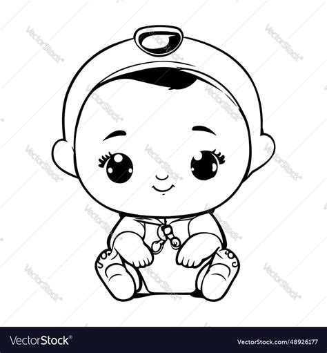 Cute little baby boy cartoon graphic design Vector Image