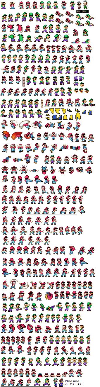 Ssbb Mario Sprite Sheet By Gregarlink10 On Deviantart Sprite Luigi ...